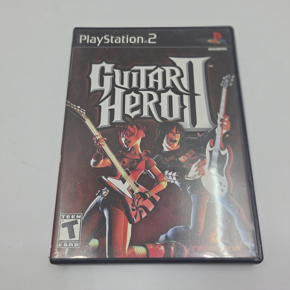 Guitar Hero II 2 PS2 PlayStation 2 Game Black Label Complete CIB Manual Tested